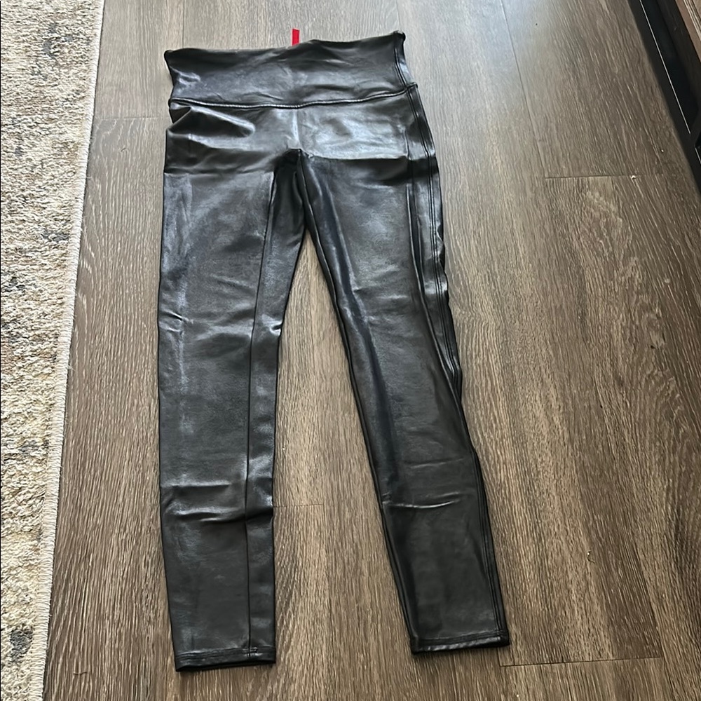 Spanx Black Faux Leather Leggings